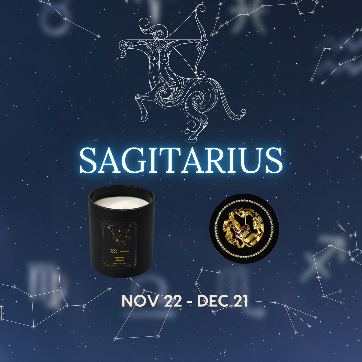 Zodiac Candle Gift Box – Set of 12 Astrology-Themed Candles for All Star Signs