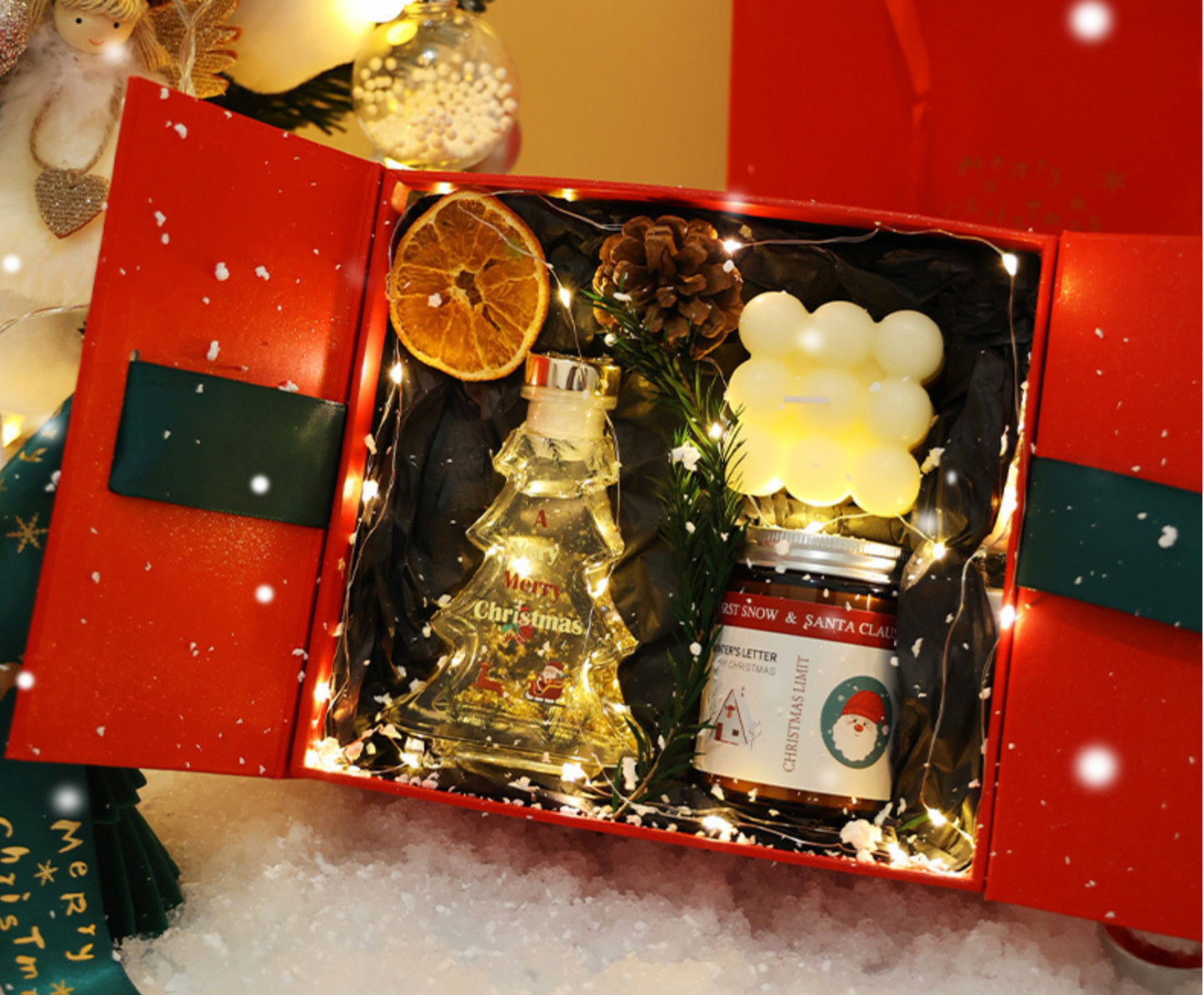 Christmas Candles and Diffuser Set in Red Package