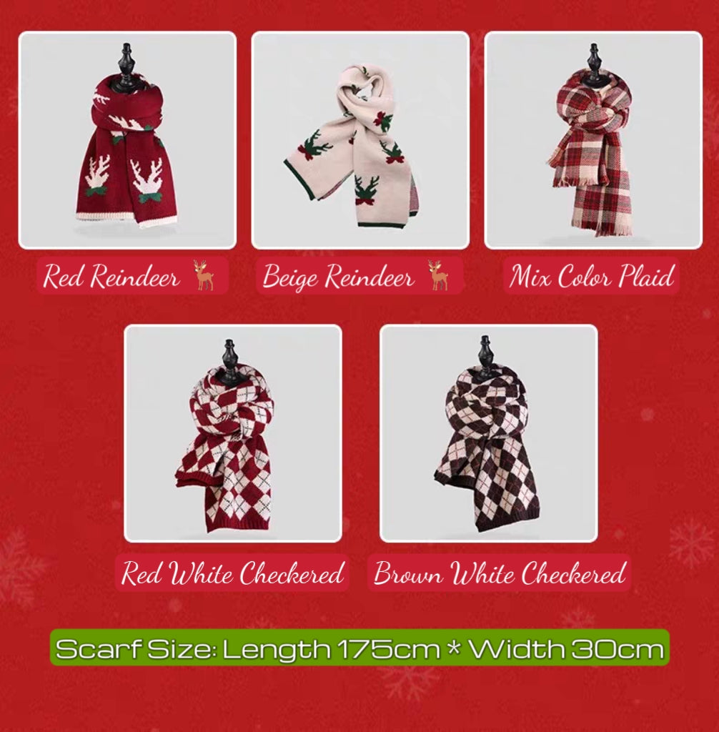 Christmas Gift Set of Scarf, Mug & Tree-Shape Candle